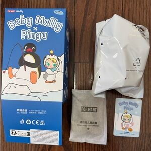 Authentic Baby Molly x Pingu Fishing Series Plush Pendant - Don't Wanna Go Home